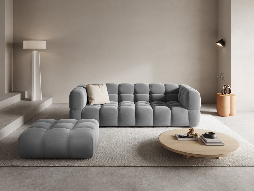 Sky canapé modulaire velours 4 places