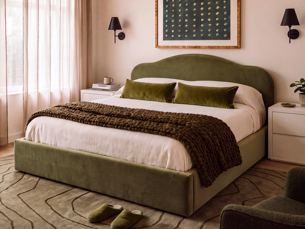 Ovada Bed with storage and headboard